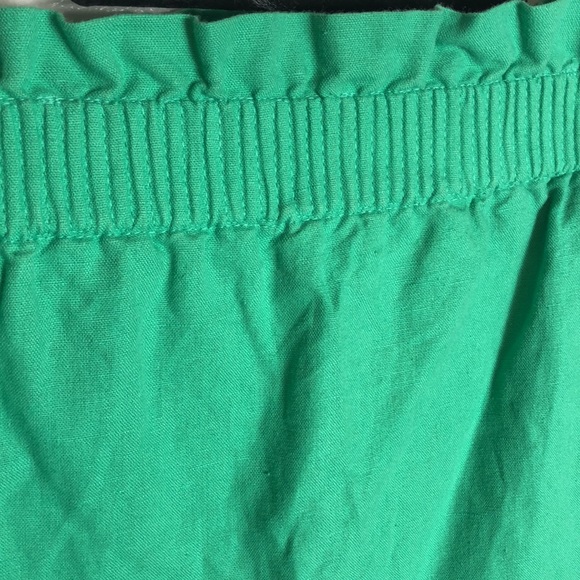J. Crew Linen Cotton Mini Skirt Lime Paperbag sz8 - Picture 2 of 5
